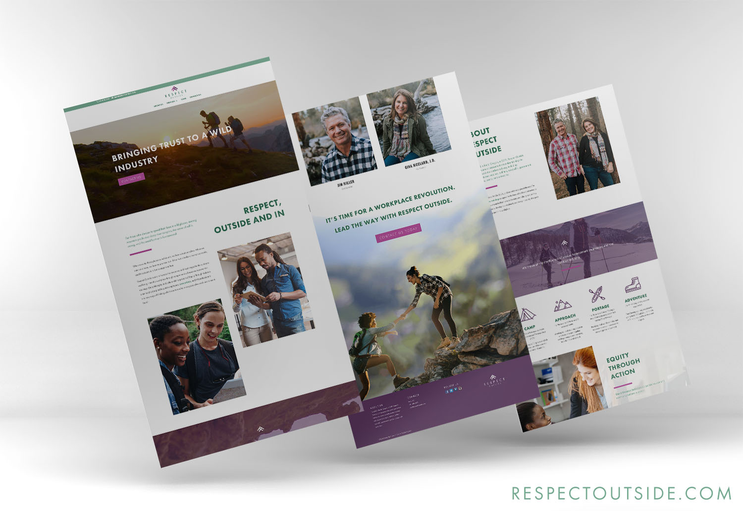 Respect Outside website designed by Brittney Gaddis Design