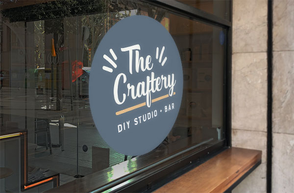 The Craftery DIY Bar logo designed by Brittney Gaddis Design