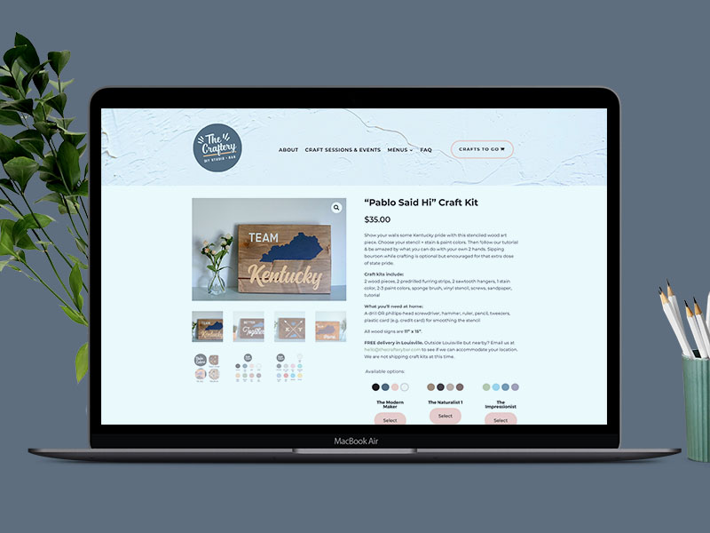 The Craftery new ecommerce website on wordpress