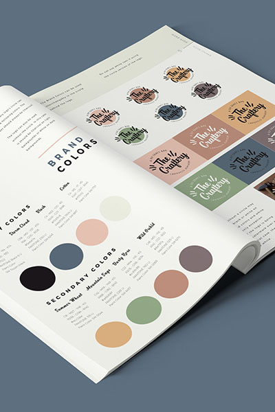The Craftery brand identity book designed by Brittney Gaddis Design