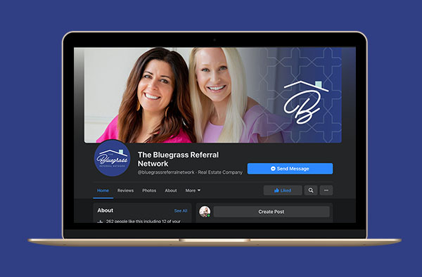 The Bluegrass Referral Network facebook page with branding by Brittney Gaddis Design