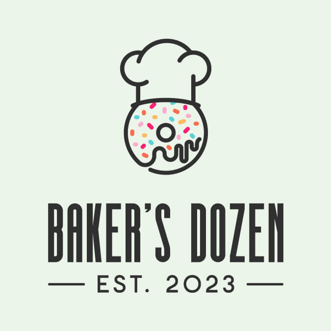 Baker's dozen bakery logo design